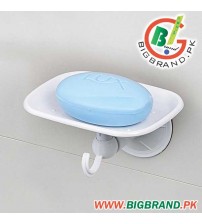 Suction Soap Dish Holder With Towel Hanger